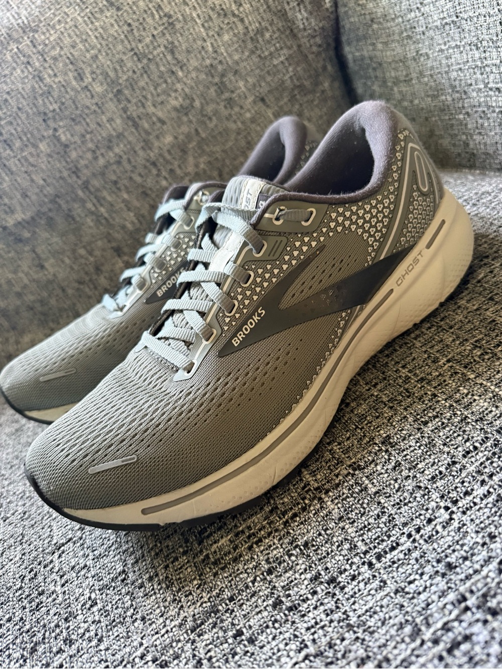 Brooks Ghost Running Shoes — Gray with Dark Gray Accents